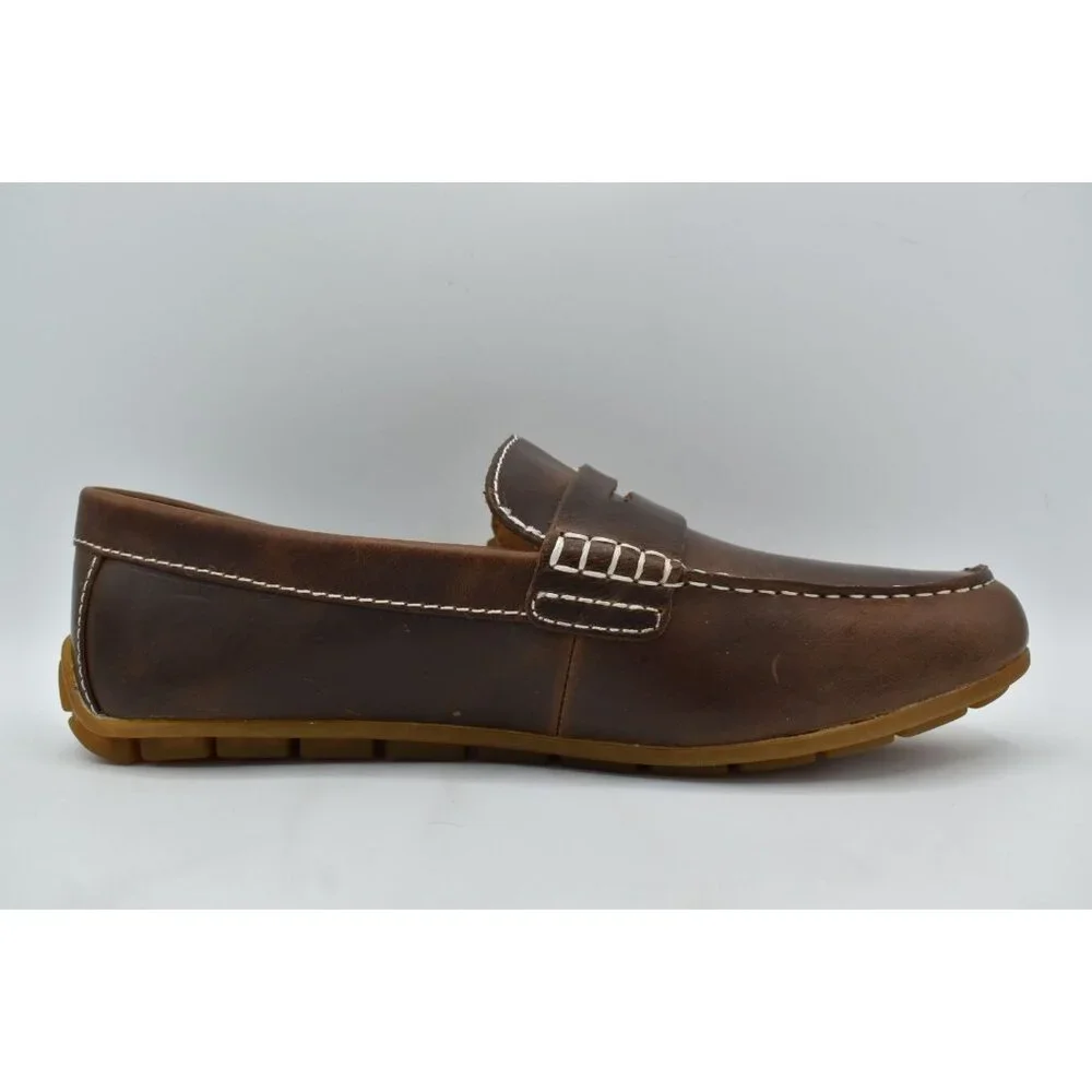 Born Mens‎ 9 Andes Dark Brown Full Grain Leather Slip On Driver Loafers Shoes